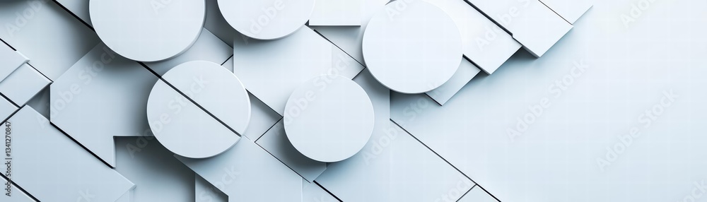 Aufkleber Unique wall texture featuring white circles arranged in a diagonal pattern against a minimalistic background design