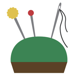 まち針と針山のイラスト