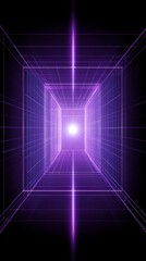 Obraz premium Abstract Purple Architectural Design: Intricate Lines and Geometric Forms
