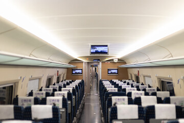 Obraz premium Empty seats in high-speed train