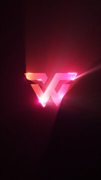 Outlined Neon Glow Vertical Logo Reveal 159