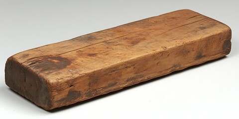 Rustic wooden block, studio shot