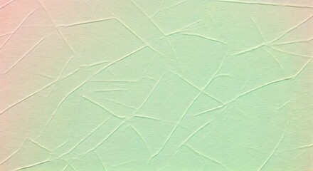 A textured pastel green and pale pink crumble paper background with a lightly worn look, AI Generated