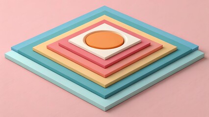 Fototapeta premium abstract geometric shapes layered square