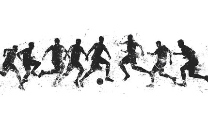 Obraz premium football player black and white 