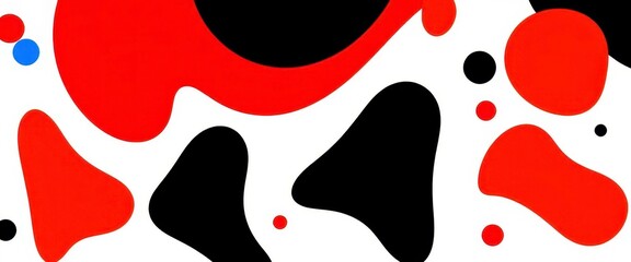 Vibrant abstract shapes in red, blue, black, orange on light background , orange, wallpaper