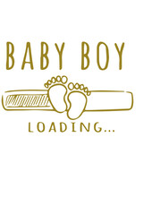 Baby Boy Loading SVG Design – Customizable Pregnancy Announcement Artwork for T-Shirts, Mugs, and Gifts