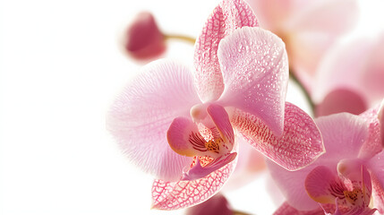 Plakat pink orchid isolated on white background