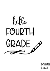 Hello [Grade] SVG Design – Fun and Customizable Back-to-School Artwork for T-Shirts, Mugs, and Classroom Decor”