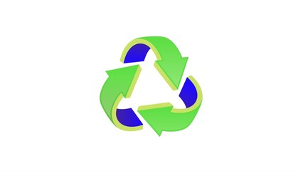 recycle symbol on a white background