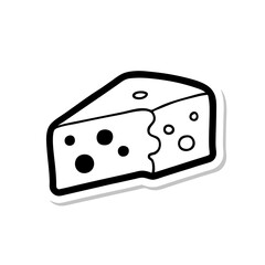 cheese on white background