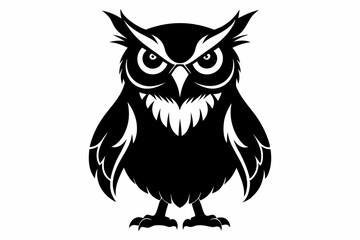 owl line art silhouette vector illustration