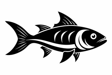 fish line art silhouette vector illustration