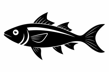 fish line art silhouette vector illustration