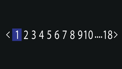  pagination bars set. vector illustration. Button website navigation to the next page isolated on white bacground.