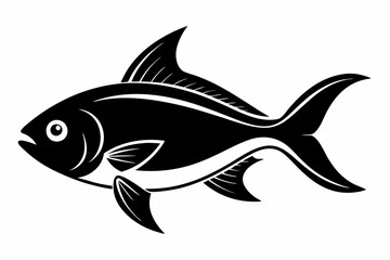 fish line art silhouette vector illustration
