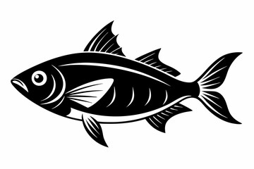 fish line art silhouette vector illustration