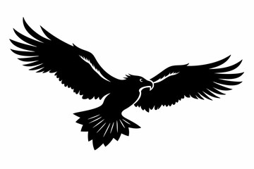 flying condor line art silhouette vector illustration