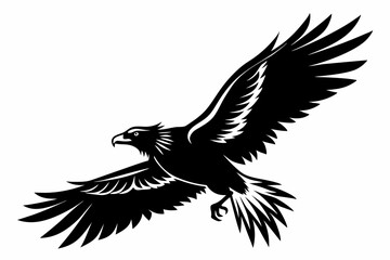 Obraz premium flying condor line art silhouette vector illustration
