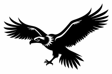 Obraz premium flying condor line art silhouette vector illustration