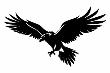 Obraz premium flying condor line art silhouette vector illustration