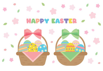 Eggs are distributed in a basket during the Christian religious event of Easter. Eggs with various patterns painted on them are exchanged to celebrate the resurrection and bless the other person.