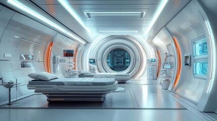 Obraz premium A Futuristic Medical Facility with Advanced Technology