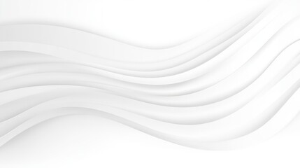 Obraz premium Abstract White Architectural Design. Elegant Wave Structures. Modern Minimalist Forms.
