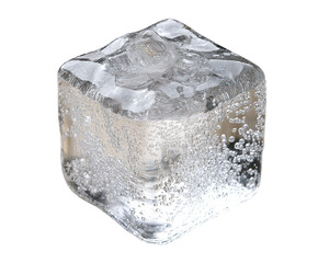 ice cubes on a white background