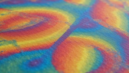 Obraz premium Rainbow-textured close-up of an abstract multi-colored canvas with rough colorful strokes