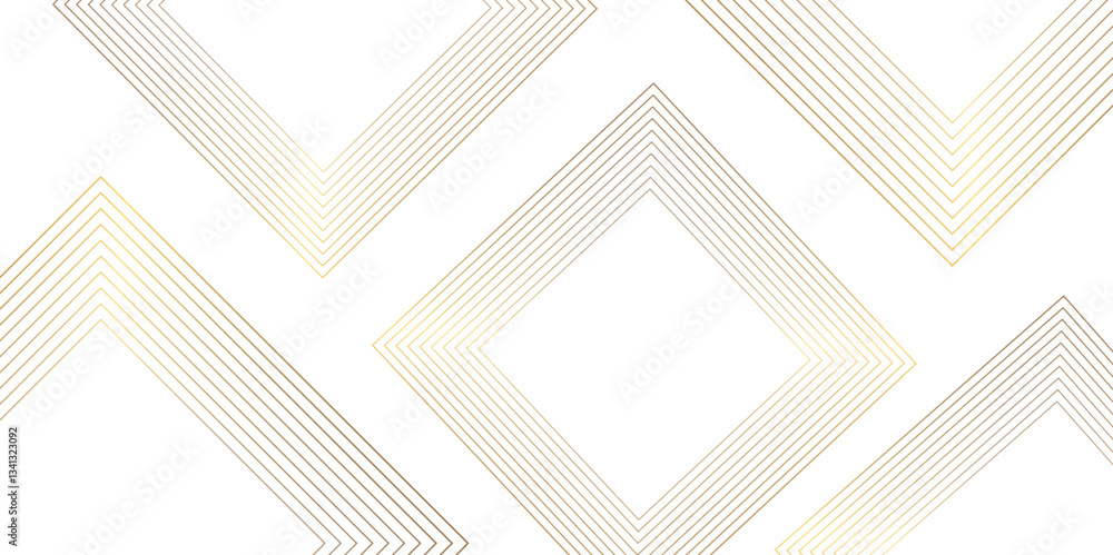 Poster vector digital art diagonal striped then square stylish seamless pattern golden background. modern c