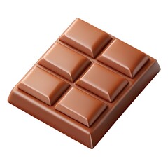 Fototapeta premium A Rich Milk Chocolate Bar, A Delectable Treat Promising Sweet Indulgence And A Moment Of Pure Bliss, Shown In Sharp Focus Against A Clean White Background
