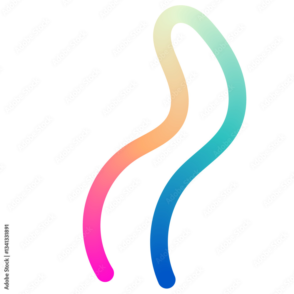 Poster abstract wavy line pattern with colorful gradient shapes, 3d fluid wave design, modern geometric bac