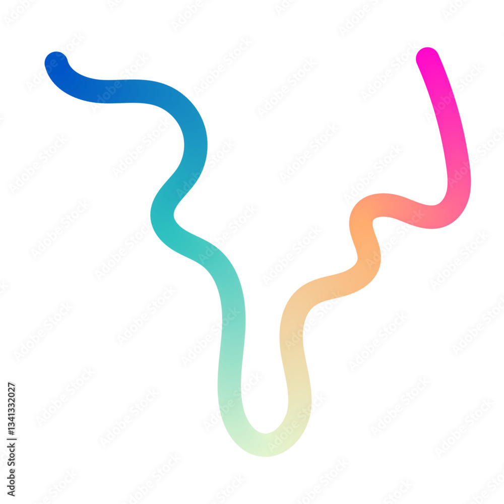 Poster abstract wavy line pattern with colorful gradient shapes, 3d fluid wave design. modern geometric and