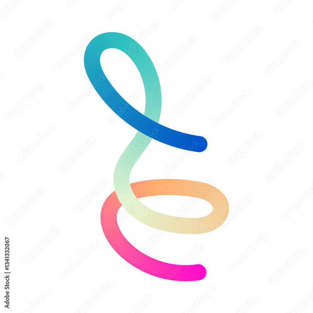 Poster abstract wavy line pattern with colorful gradient shapes, 3d fluid wave design. modern geometric and