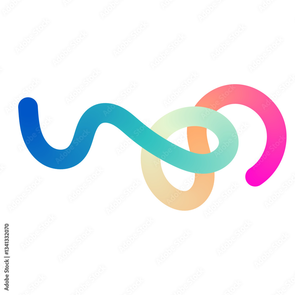 Poster abstract wavy line pattern with colorful gradient shapes, 3d fluid wave design. modern geometric and