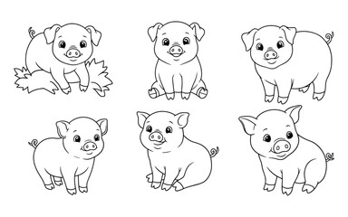 Obraz premium set of cute dogs
