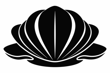 clam line art silhouette vector illustration