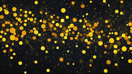 a pointillism-style artwork using only yellow dots.