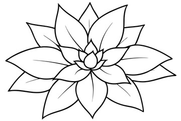 flower line art silhouette vector illustration
