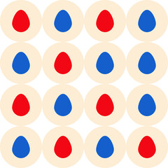 Black geometrical Easter seamless pattern with eggs