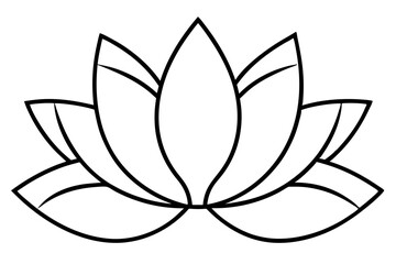 lotus line art silhouette vector illustration