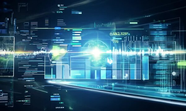 abstract background with binary code