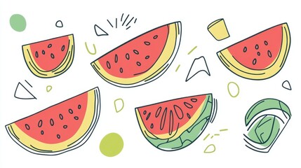 Watermelon Slices: A Vibrant Summer Fruit Illustration