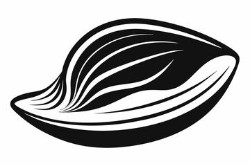 mussel line art silhouette vector illustration