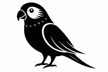 parakeet line art silhouette vector illustration