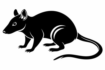 Obraz premium rat line art silhouette vector illustration