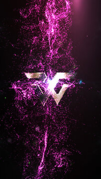 Particles Collision Vertical Logo Reveal 160