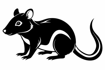 rat line art silhouette vector illustration