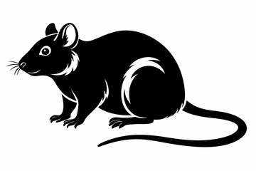 Obraz premium rat line art silhouette vector illustration